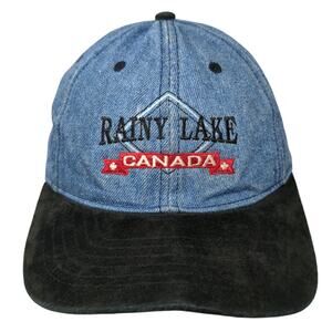 Rainy Lake Canada Baseball Cap Blue One Size Adjustable AJM International